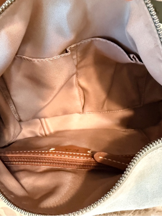 the Sak Suede Shoulder Bag in Sage Green with Adjustable Strap main image 3